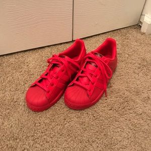 Adidas red boy shoe size 2